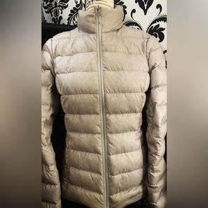 Eddie Bauer light weight down puffer coat.  Size-wmns. sm.  Color-grey.